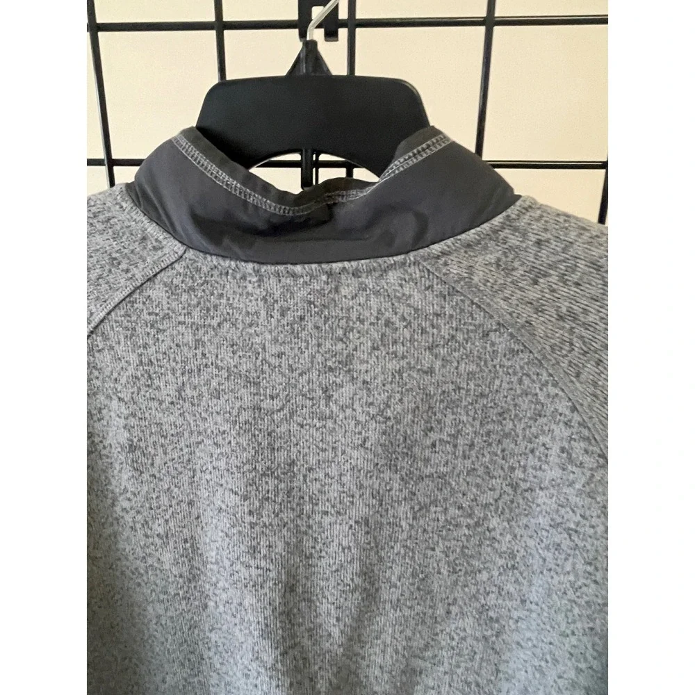 The North Face Mens Grey Gordon Lyons Full Zip Heathered Fleece Jacket Large‎